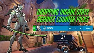 45 ELIMS AND 22K DAMAGE WITH STICK DRIFT - Console Genji Gameplay