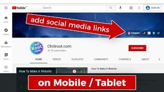 How To Add Social Media Links on YouTube Channel Using Android Phone / Tablet