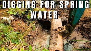 Digging for spring water