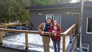 Framing Our Stunning Mountain View With Wood From Our Forest (This Is Why We Built A Flat Roof)