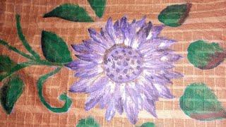 big flower who make with fabric paints try it and like this video