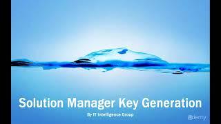 SAP OSDB Migration Series || 13. Solution Manager Key Generation