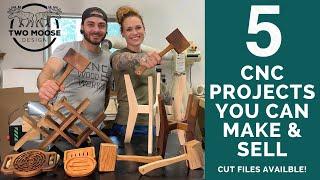 5 CNC projects you can make and sell // Files available