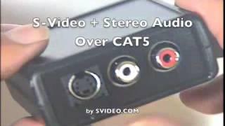 S-VIDEO Plus Stereo Audio Over CAT 5