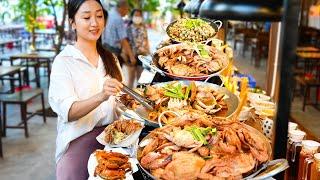 Choáng khủng Buffet Cua rộng hơn 1.000 m2, gần 150 món tôm càng, hải sản sống ở hồ ăn không giới hạn