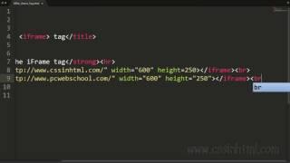 HTML iframe Tag