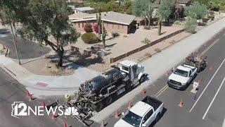 'Cool pavement' hopes to keep the road temps down in Phoenix neighborhoods