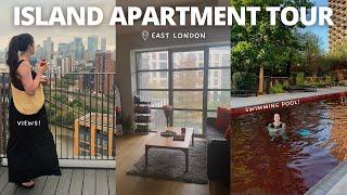 i lived on an island in east london for £2000 per month | london city island empty apartment tour