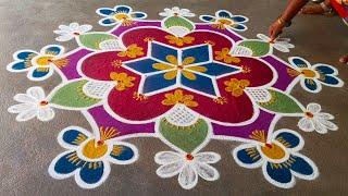 5×3 beautiful rangoli simple design ️️️