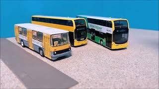 H0 Modelleisenbahn - Straßenbahnanlage Die erste Bus-Anbindung / First bus services on the layout