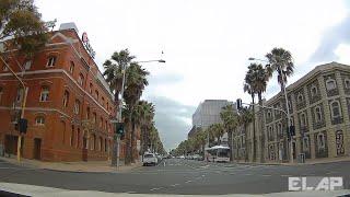 GEELONG, VICTORIA, AUSTRALIA  -  driving through the city