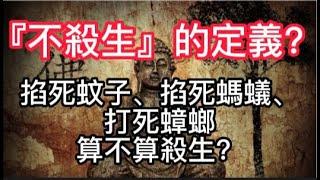 『不殺生』的定義?　掐死蚊子、掐死螞蟻、打死蟑螂算不算殺生？