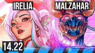 IRELIA vs MALZAHAR (MID) | 56k DMG, Legendary, 6 solo kills, 26/5/10 | NA Master | 14.22