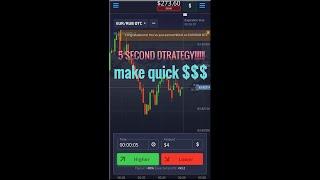 Pocket Option OTC strategy 5 second binary option trade method on 10 second candle