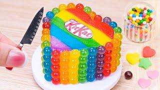 Best Miniature KitKat Chocolate Cake Decorating | Colorful Heart Chocolate Ideas | 1000+Yummy Cake