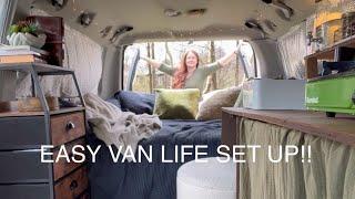 Living in a van | Van Build series Part 5: Full Tour! | Simple Van Life Set up #vanlife #build #ford