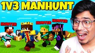 MINECRAFT SPEEDRUNNER VS 3 HUNTER (Manhunt)