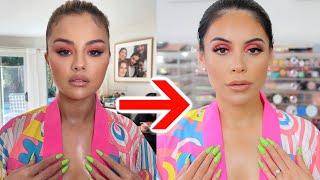 Selena Gomez *Inspired* Makeup Look! (pop of pink)