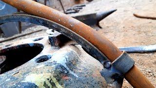 أفكار يدوية لثني أنبوب حديد / Hand ideas for bending an iron pipe @Lahcen1bouali