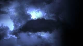 Thunderstorm on a car roof - with lightning flashes.