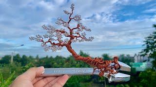 [Bonsai Handmade]How To Make Mini Bonsai Tree Wire On The Wrench