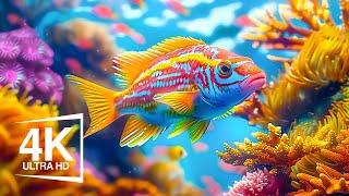 Aquarium Video 4k (ULTRA HD) 4k footage of rare sea creatures. Relaxing music