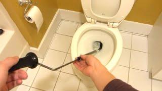 How To Use a Toilet Snake Properly | Clogged Blocked Toilet Repair using Toilet Auger