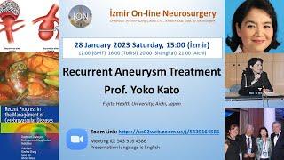 ION 317. ZOOM lecture, Kato: Recurrent aneurysm 28.01.23