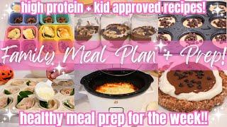 High Protein Family Meal Prep! Healthy Meal Prep For The Week 2024! Family Meal Plan + Meal Prep!