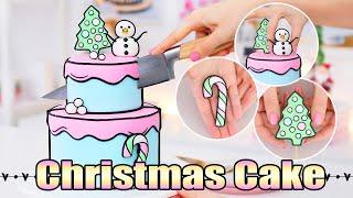 Cartoon-Style Christmas Cake Tutorial: A Sweet and Festive Bake!  Tan Dulce