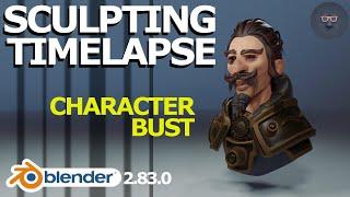 Blender 2.8 Sculpting Timelapse - Character Bust