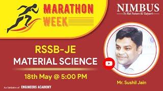 Material Science Marathon | EE | RSSB/JSSC - JE | Complete Syllabus & Formula Revision | NIMBUS