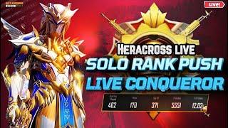 SOLO  + DUO  CONQUEROR RANK PUSH LIVE  BGMI LIVE / HERACROSSLIVE LIVE #bgmiliverankpish