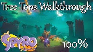 Spyro Reignited Trilogy: Tree Tops Walkthrough - Gems, Dragons, & Ramp Strategy