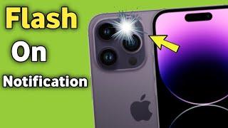 iPhone 15 Notification flashlight setting | notification aane par flash light kaise jalaye