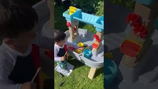 Putting together the water table and playing with it #adorablebaby #adorableboy #cutebaby #baby