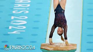 Jade Carey RALLIES BACK on vault after uncharacteristic floor routine | Paris Olympics | NBC Sports