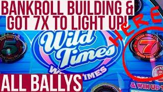 Building Bankroll On Bally's Slots Works Like A Charm! Back2Back Wild Times Bonuses Too! Episode 35