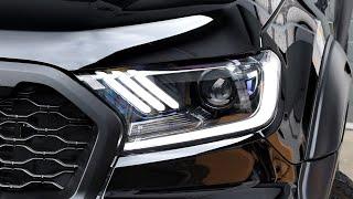 Ford Ranger Pickup Truck - Mustang Headlights (Entry-Level vs Higher-Level Spec)