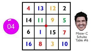 Schulte Table Sunday #6 - Peripheral Vision Training - Brain Games