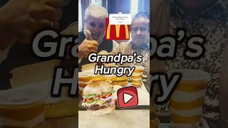 I Left My Mum alone Great deal at Maccas #grandpa #fastfood #mcdonalds