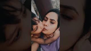 son lip kiss with mom  