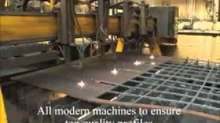 Flame cut steel profiles at Malthouse Engineering.