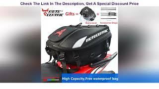 Motocentric Waterproof Motorcycle Tail Bag Multifunction Motorcycle Rear Seat Bag High Capacity
