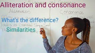 Difference between Alliteration and consonance/ similarities