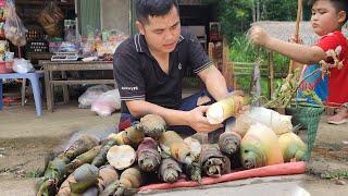 go to the forest to pick bamboo shoots - go fishing - make dishes from bamboo shoots and fish