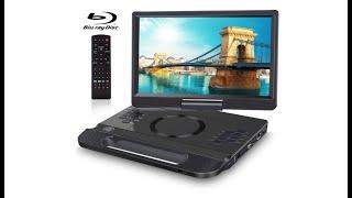 FANGOR 12 Inch Portable Blu Ray Player with Rechargeable Battery and Remoto Control