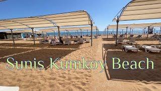 SIDE KUMKOY Sunis Kumkoy Beach Resort & Spa Hotel 5* BEACH WALK TURKEY  #side #kumkoy #turkey