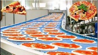 How Pizza Is Made Automatic Frozen Pizza Production Line In Factory আধনিক মেশিনে পিক্জা তৈরী।