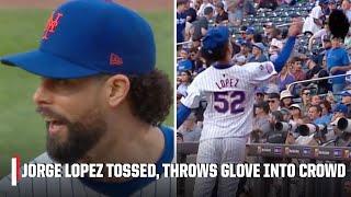 EJECTION ALERT  Jorge Lopez TOSSED, then throws glove into the crowd  | ESPN MLB